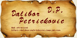 Dalibor Petričković vizit kartica